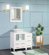 36 in. Single Sink Bathroom Vanity Combo Set in White - Decohub Home