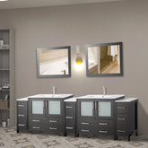 108 in. Double Sink Modern Bathroom Vanity Compact Set in Espresso - Decohub Home