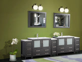 108 in. Double Sink Modern Bathroom Vanity Compact Set in Espresso - Decohub Home