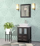 24 in. Single Sink Bathroom Vanity Combo Set in Espresso - Decohub Home