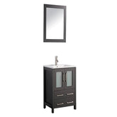 24 in. Single Sink Bathroom Vanity Compact Set in Espresso - Decohub Home