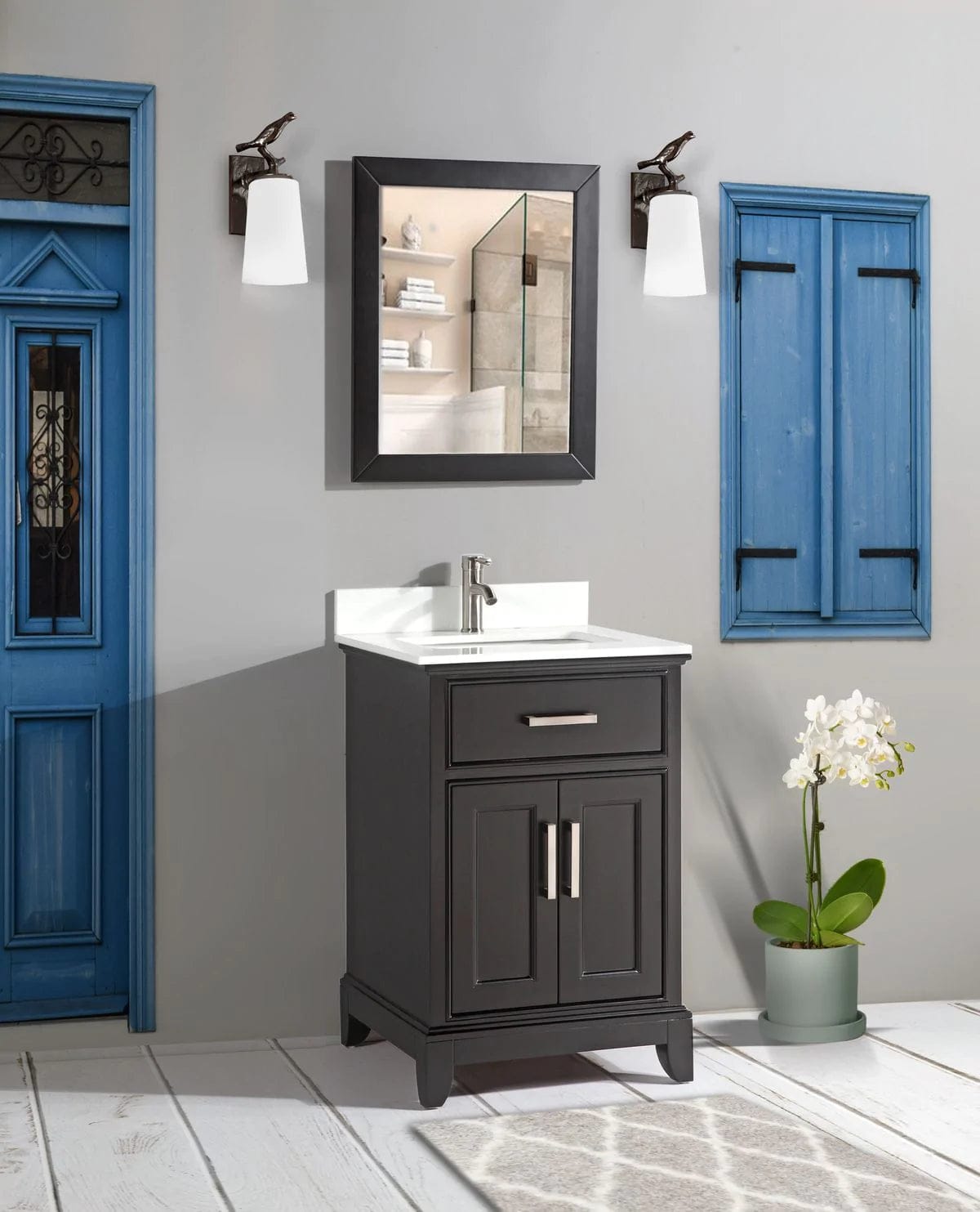 30 in. Single Sink Bathroom Vanity Set in Espresso - Decohub Home