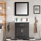 30 in. Single Sink Bathroom Vanity Set in Espresso - Decohub Home
