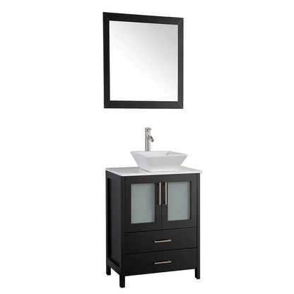30 in. Single Sink Small Bathroom Vanity Set in Espresso - Decohub Home