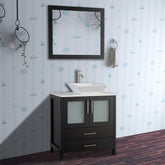 30 in. Single Sink Small Bathroom Vanity Set in Espresso - Decohub Home