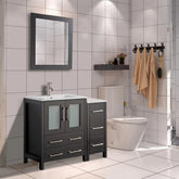 36 in. Single Sink Modern Bathroom Vanity Combo Set in Espresso - Decohub Home