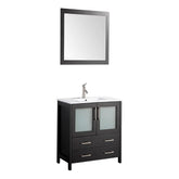 36 in. Single Sink Modern Bathroom Vanity Compact Set in Espresso - Decohub Home