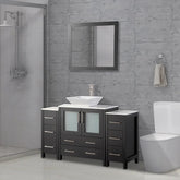 54 in. Single Sink Bathroom Vanity Combo Set in Espresso - Decohub Home