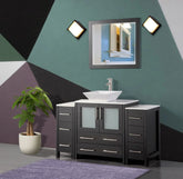 54 in. Single Sink Bathroom Vanity Combo Set in Espresso - Decohub Home