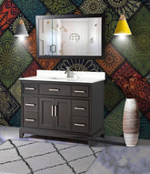 60 in. Double Sink Bathroom Vanity Set in Espresso - Decohub Home