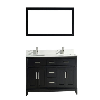 60 in. Double Sink Bathroom Vanity Set in Espresso - Decohub Home