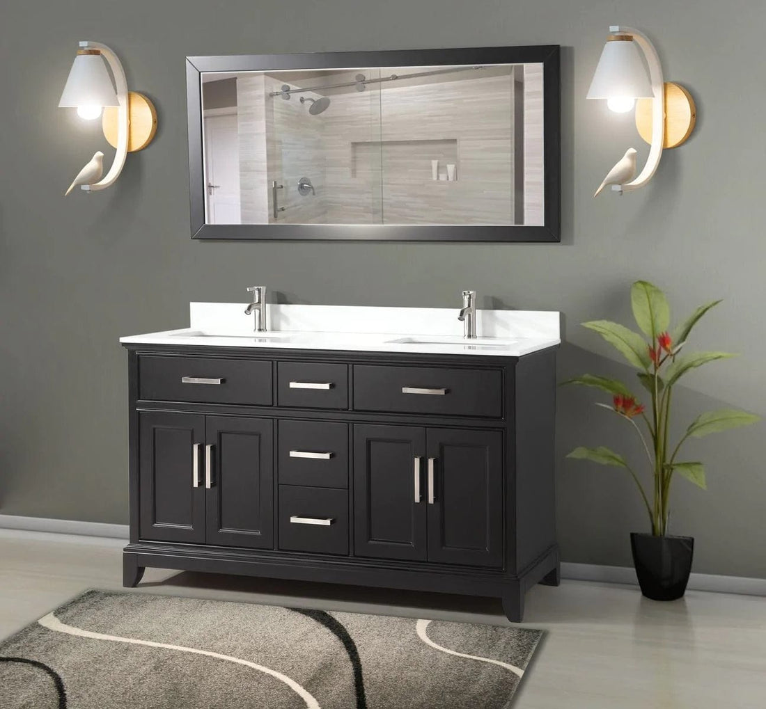 60 in.Single Sink Bathroom Vanity Set  in Espresso - Decohub Home