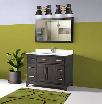 60 in.Single Sink Bathroom Vanity Set  in Espresso - Decohub Home