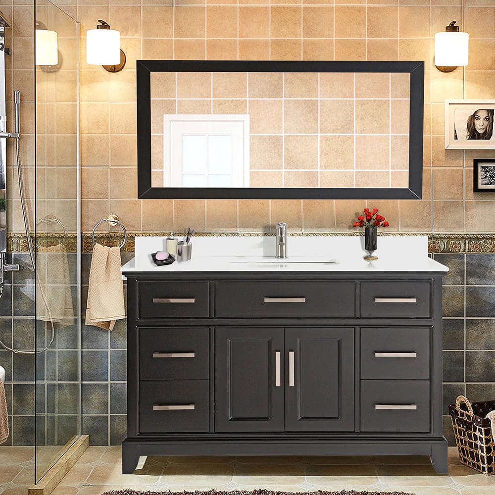 60 in.Single Sink Bathroom Vanity Set  in Espresso - Decohub Home