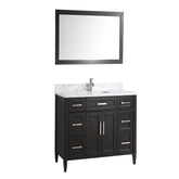 60 in. Single Sink Bathroom Vanity Set in Espresso ,Carrara Marble Stone Top - Decohub Home