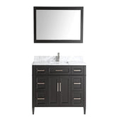 60 in. Single Sink Bathroom Vanity Set in Espresso ,Carrara Marble Stone Top - Decohub Home