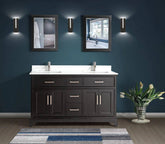72 in. Double Sink Bathroom Vanity Set in Espresso - Decohub Home
