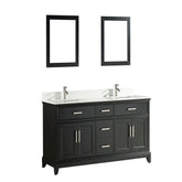 72 in. Double Sink Bathroom Vanity Set in Espresso - Decohub Home