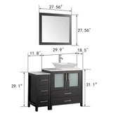 42 in. Single Sink Bathroom Vanity Combo Set in Espresso - Decohub Home
