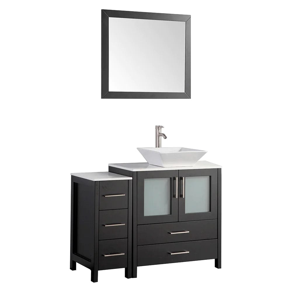 42 in. Single Sink Bathroom Vanity Combo Set in Espresso - Decohub Home