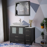 42 in. Single Sink Bathroom Vanity Combo Set in Espresso - Decohub Home