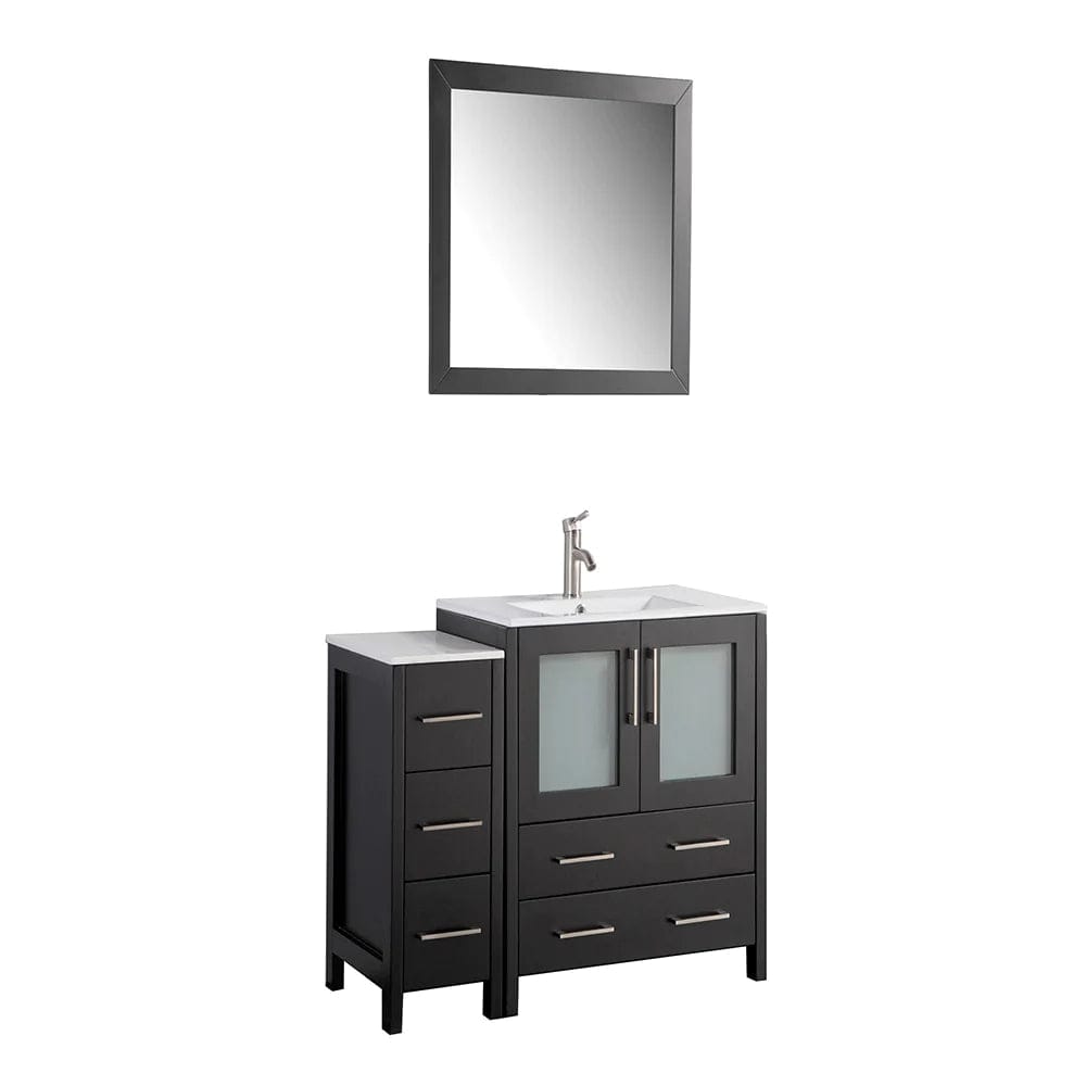 42 in. Single Sink Bathroom Vanity Set in Espresso - Decohub Home