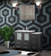 42 in. Single Sink Bathroom Vanity Set in Espresso - Decohub Home