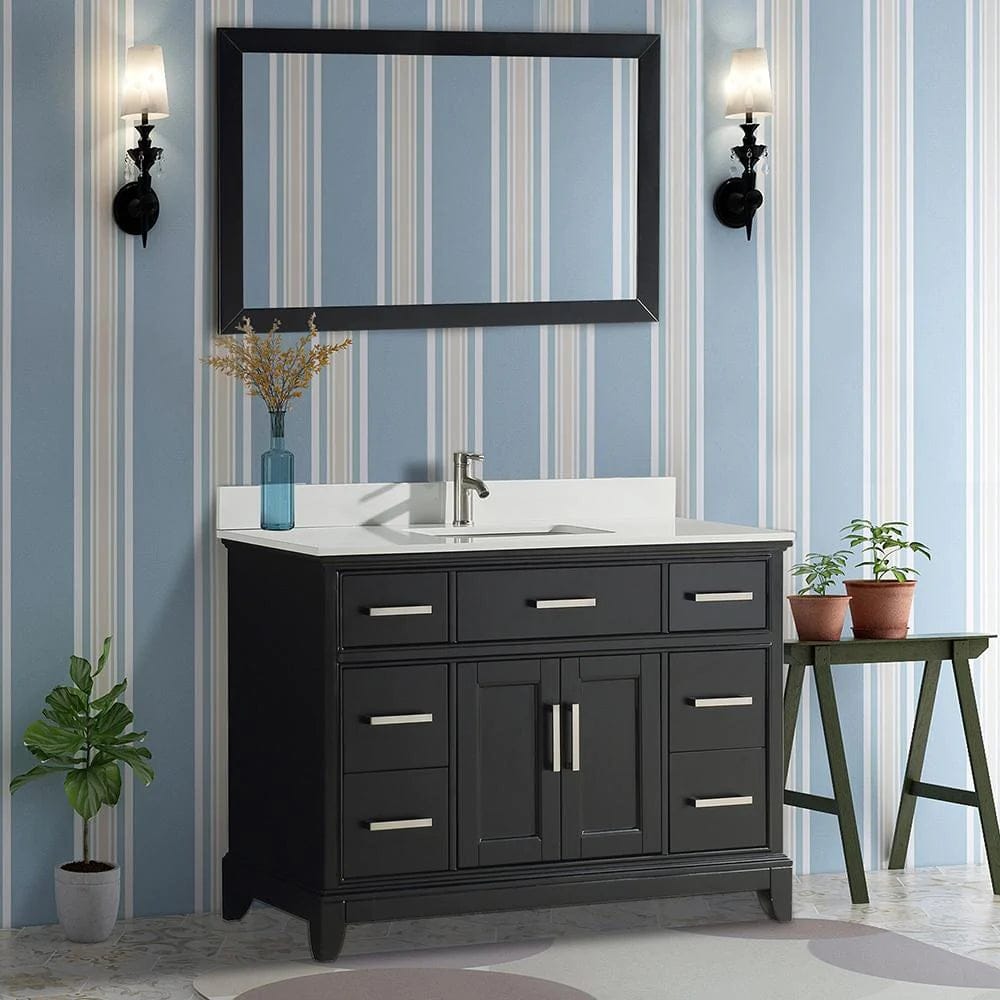 48  in. Single Sink Bathroom Vanity Set in Espresso - Decohub Home