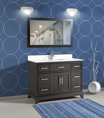 48  in. Single Sink Bathroom Vanity Set in Espresso - Decohub Home