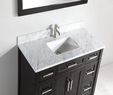 48 in. Single Sink Bathroom Vanity Set in Espresso,Carrara Marble Stone Top - Decohub Home