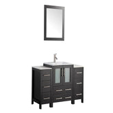 48 in. Single Sink Modern Bathroom Vanity Combo Set in Espresso - Decohub Home