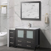 48 in. Single Sink Modern Bathroom Vanity Compact Set in Espresso - Decohub Home