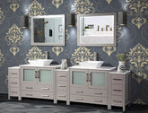 108 in. Double Sink Bathroom Vanity Combo Set in Gray - Decohub Home