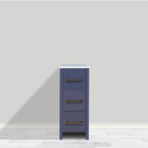 12 in Bathroom Cabinet 3 Drawer Side Storage Organizer in Gray - Decohub Home