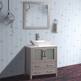 30 in. Single Sink Small Bathroom Vanity Set in Gray - Decohub Home