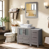 36 in. Single Sink Bathroom Vanity Combo Set in Gray - Decohub Home