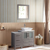36 in. Single Sink Bathroom Vanity Combo Set in Gray - Decohub Home