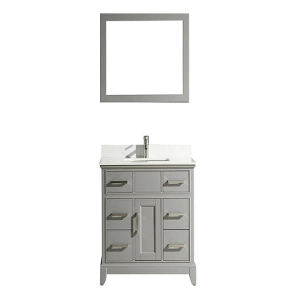 36 in. Single Sink Bathroom Vanity Set in Gray