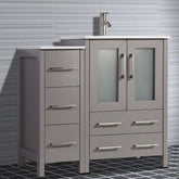 36 in. Single Sink Modern Bathroom Vanity Combo Set in Gray - Decohub Home
