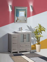 36 in. Single Sink Modern Bathroom Vanity Combo Set in Gray - Decohub Home