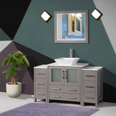 54 in. Single Sink Bathroom Vanity Combo Set in Gray - Decohub Home