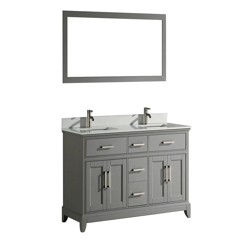 60 in. Double Sink Bathroom Vanity Set in Gray - Decohub Home