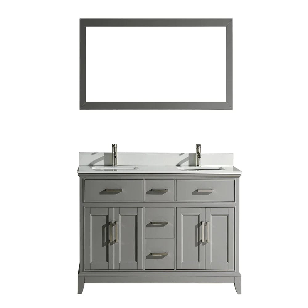 60 in. Double Sink Bathroom Vanity Set in Gray - Decohub Home