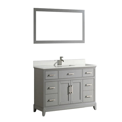 60 in.Single Sink Bathroom Vanity Set in Gray - Decohub Home