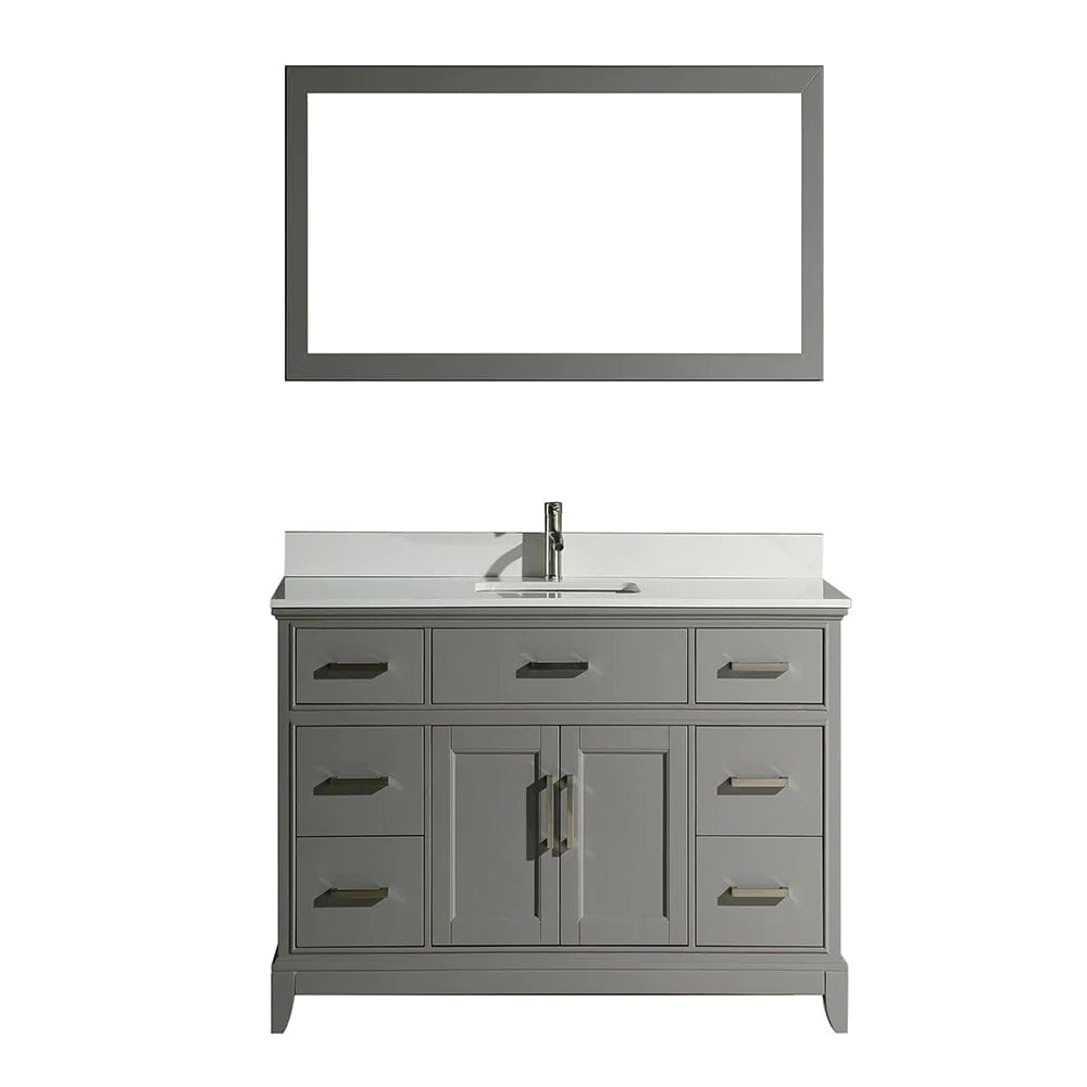 60 in.Single Sink Bathroom Vanity Set in Gray - Decohub Home