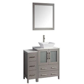 42 in. Single Sink Bathroom Vanity Combo Set in Gray - Decohub Home