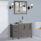 42 in. Single Sink Bathroom Vanity Combo Set in Gray - Decohub Home