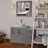 42 in. Single Sink Bathroom Vanity Combo Set in Gray - Decohub Home