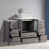 48 in. Single Sink Bathroom Vanity Combo Set in Gray - Decohub Home
