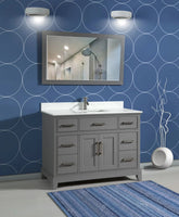 48 in. Single Sink Bathroom Vanity Set in Gray - Decohub Home